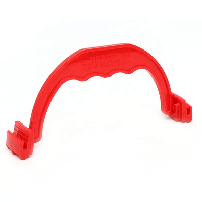 Customized dy042 red injection plastic handle for beer bucket made in Dymolding plant